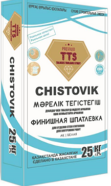 Мешок финишной шпатлёвки CHISTOVIK TTS Premium